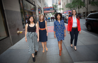 NBC News’ digital editors, from left, Traci Lee, Sandra Lilley, Amber Payne and Brooke Sopelsa (Matt Nighswander/NBC News)